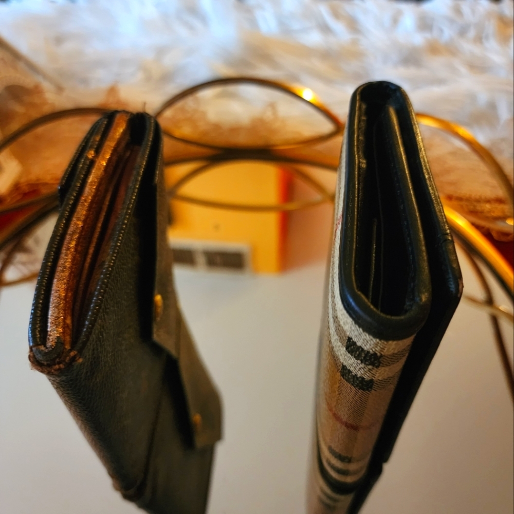 Authentic Louis Vuitton and Burberry wallet